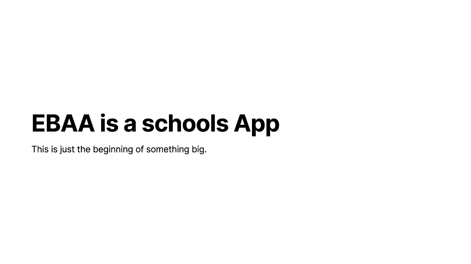 EBAA is a School App Project
